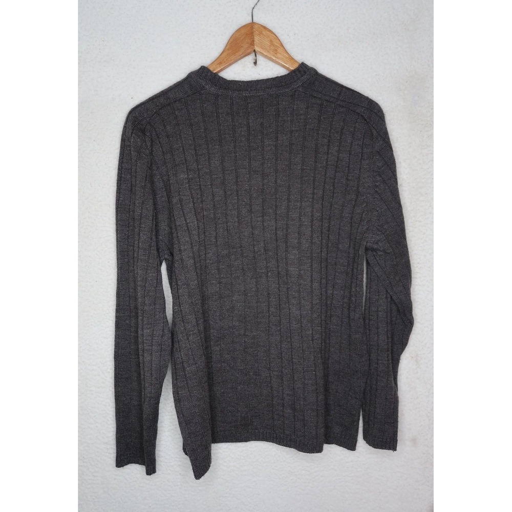 Nike Vintage Gray Knit Sweater Women's M / White Swoosh Logo Crewneck Pullover - Picture 10 of 10